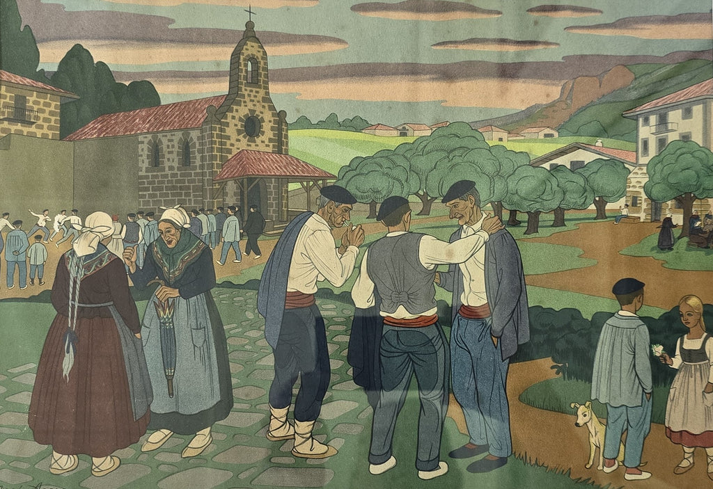 José ARRUE Y VALLE - La sortie de l'église