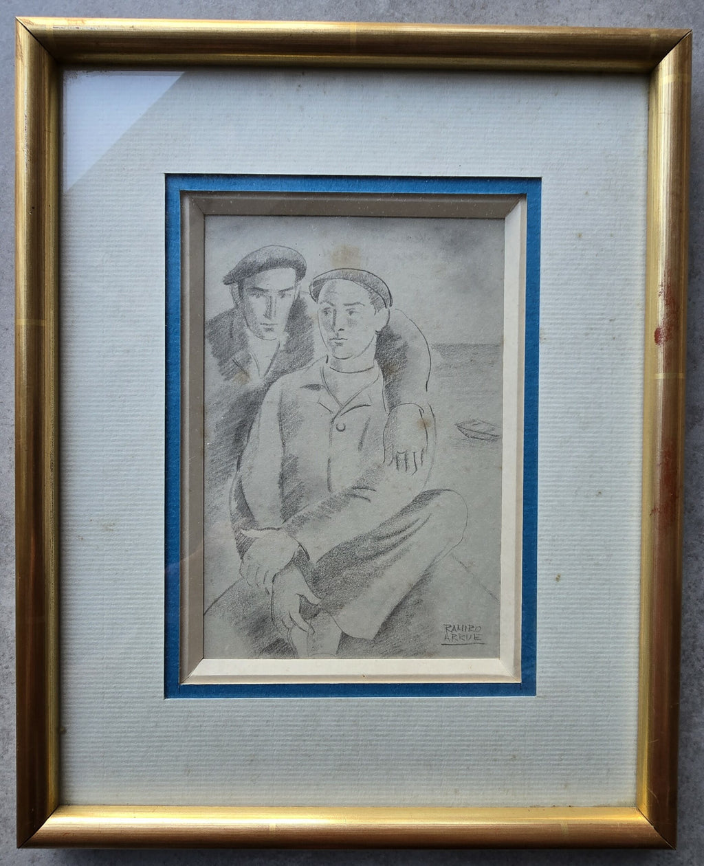 Ramiro ARRUE Reproduction d'un dessin préparatoire