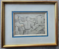 Ramiro ARRUE Reproduction d'un dessin préparatoire "Le bouvier et son fils"