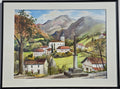 Jean HOURREGUE - Vue d'Itxassou (Œuvre originale)