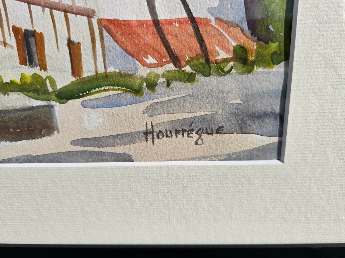 Jean HOURREGUE - Vue d'Itxassou (Œuvre originale)