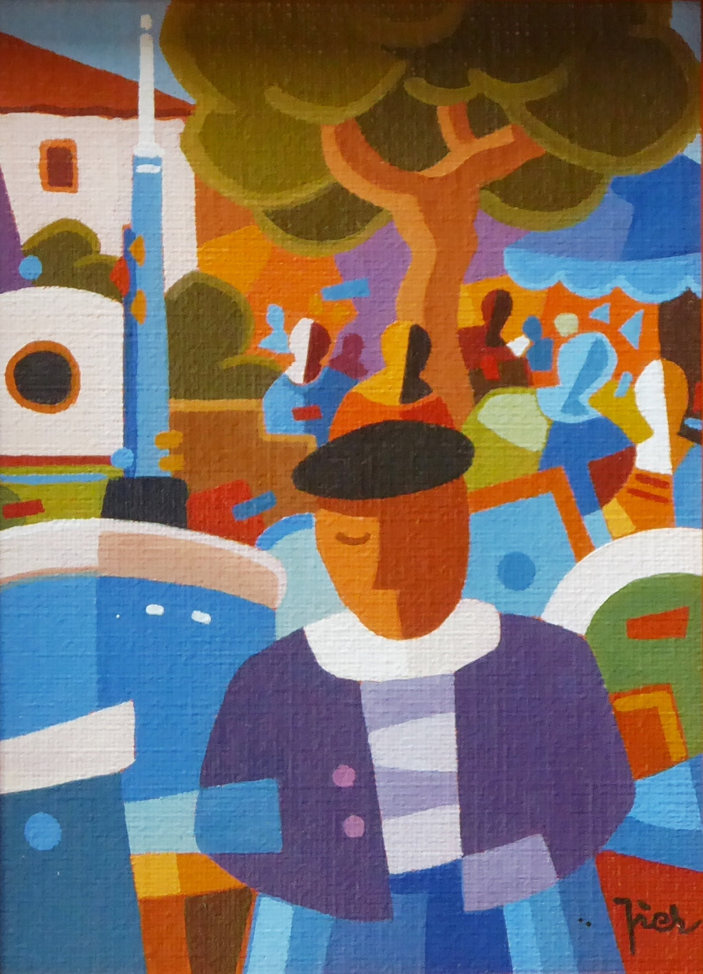 Pierre LABADIE dit PIER - Le port à Saint-Jean de Luz (Oeuvre originale 2008)
