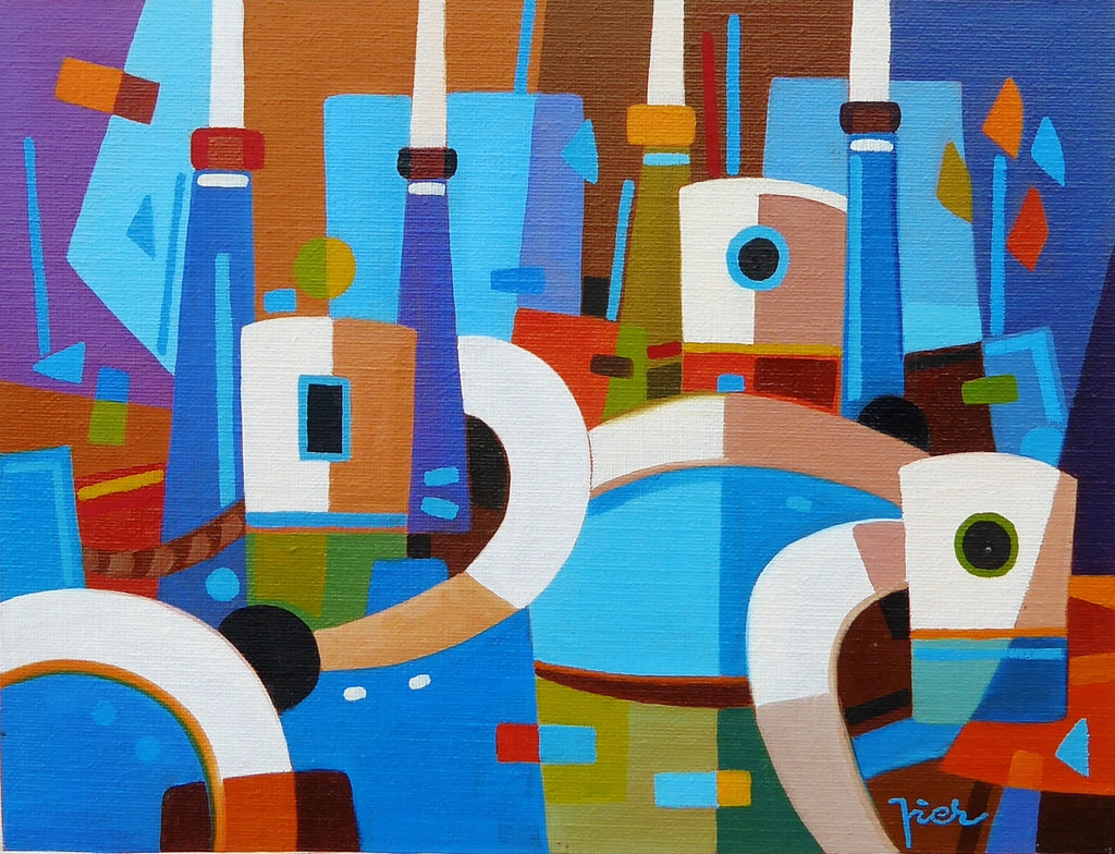 Pierre LABADIE dit PIER - Le port (Œuvre originale réalisée sur commande)
