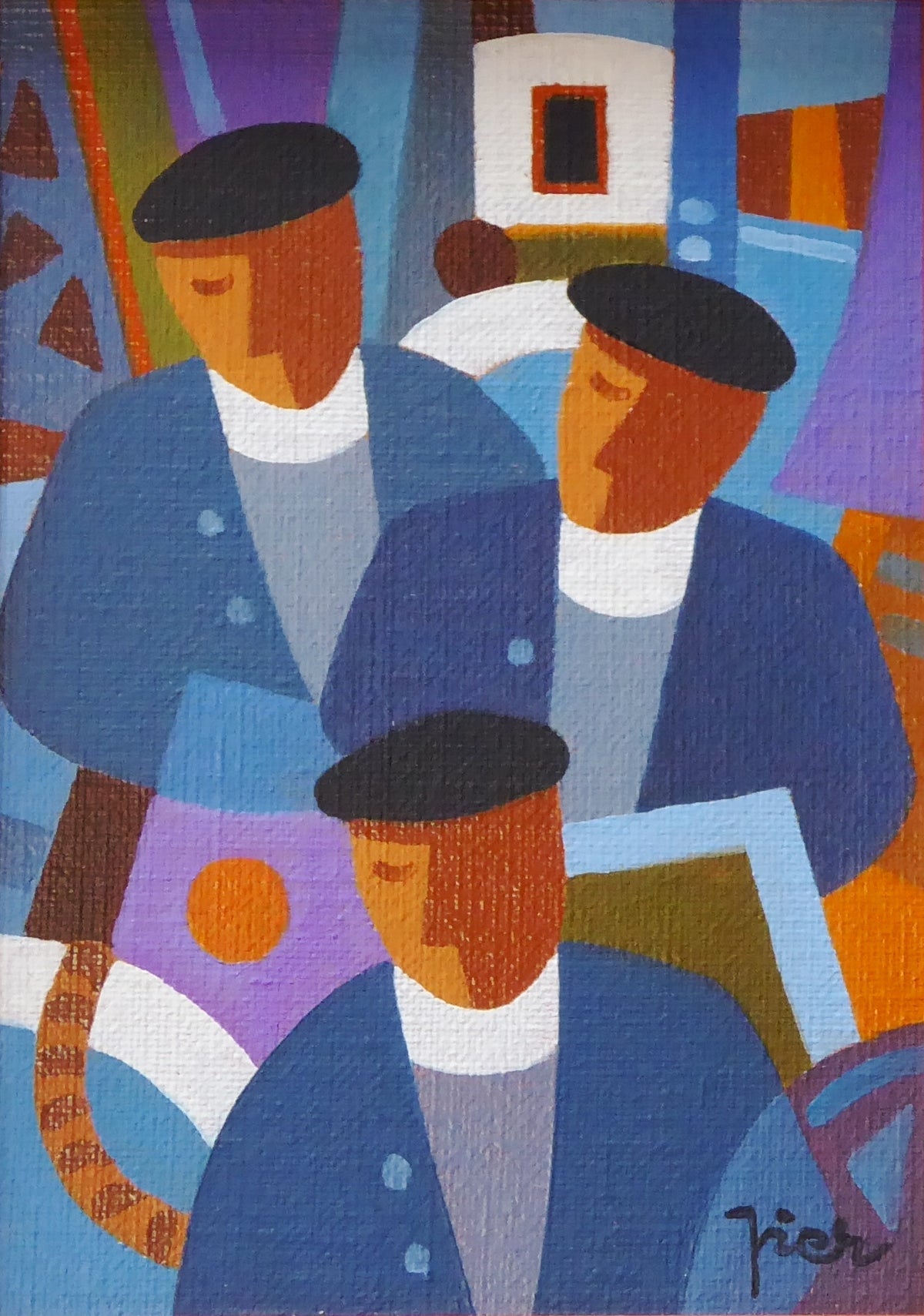 Pierre LABADIE dit PIER - Les marins bleus (Œuvre originale 2007)
