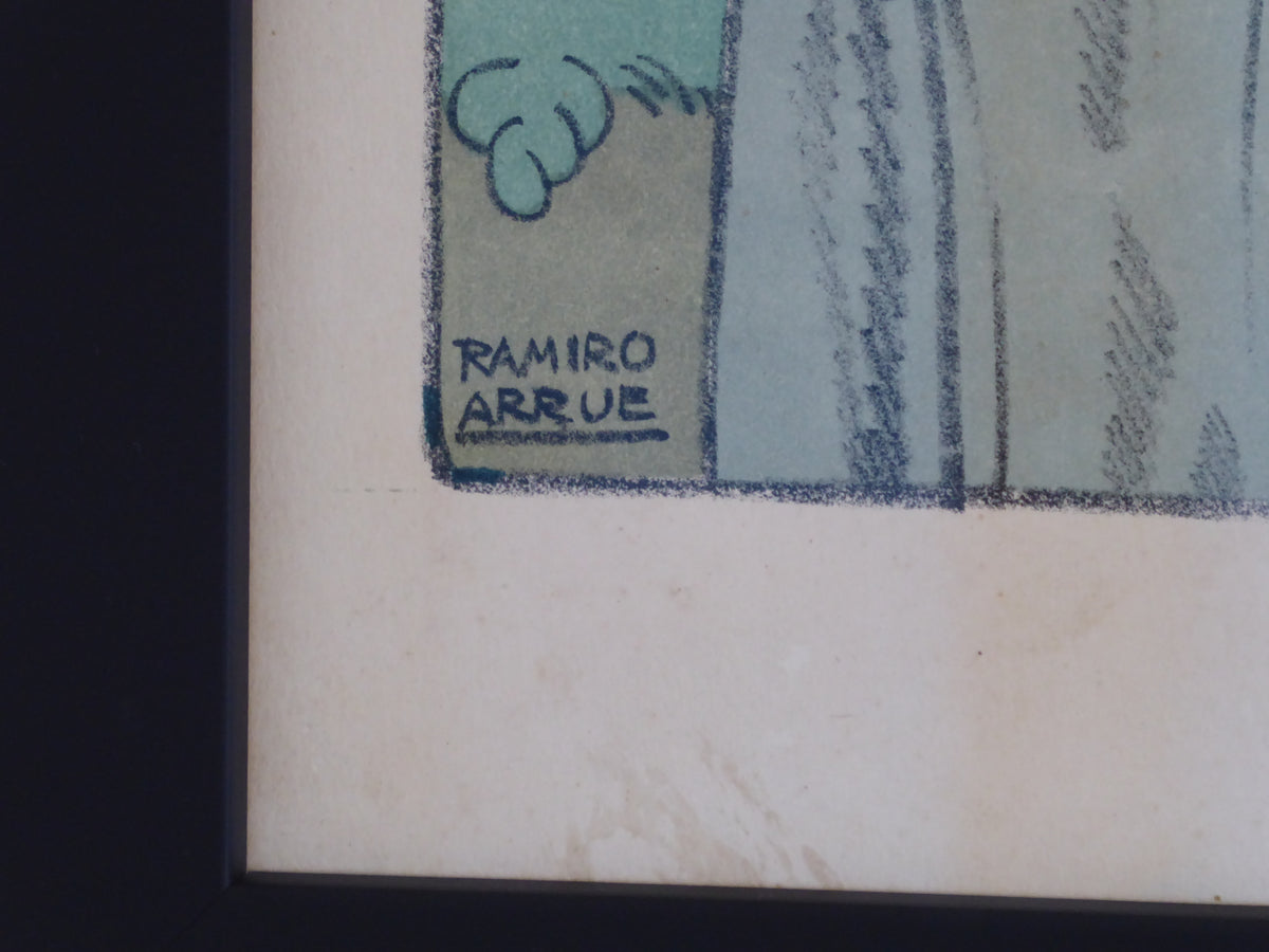 RAMIRO ARRUE – La rencontre (Lithographie contresignée dans la planche)