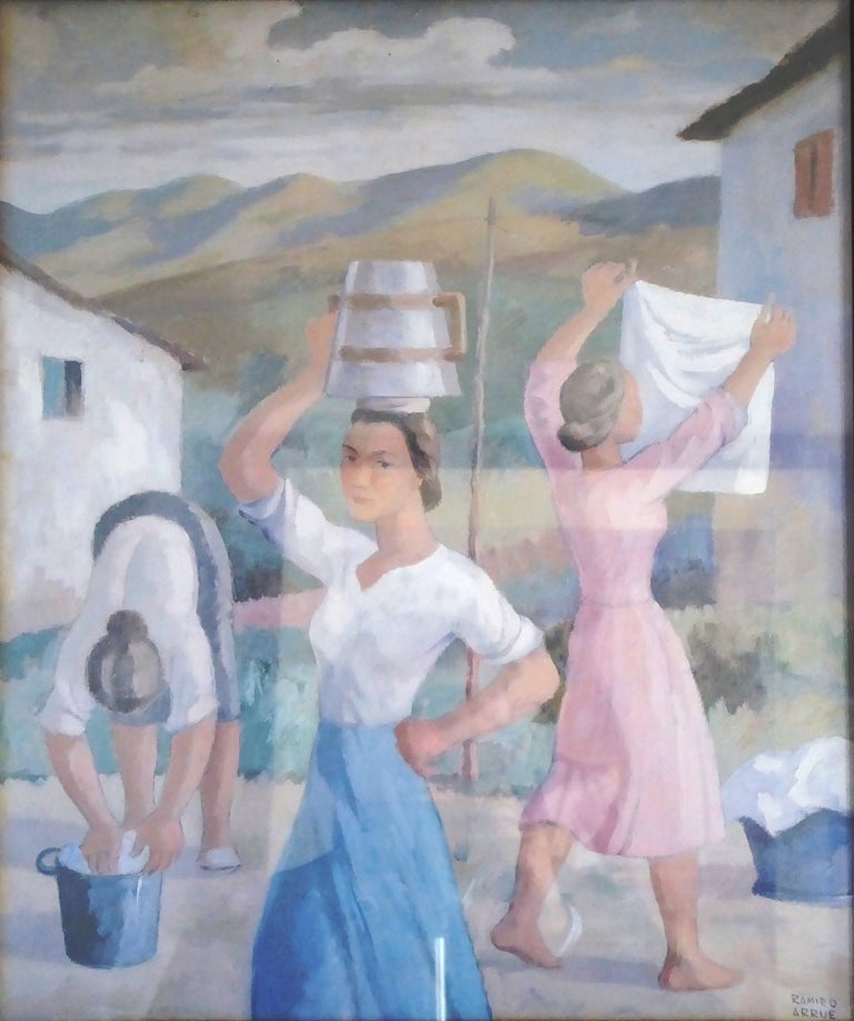 Ramiro ARRUE - Les lavandières (Vieille reproduction)