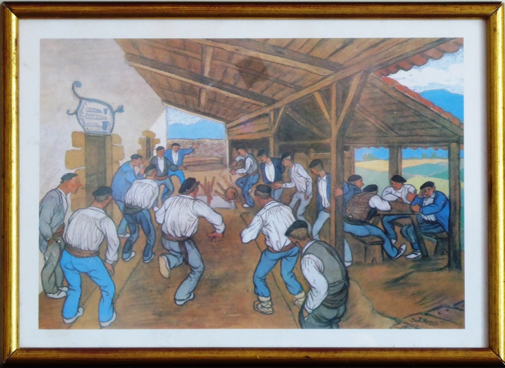 José ARRUE Scène de bar - La partie de quilles