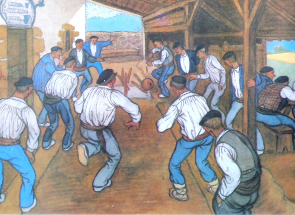 José ARRUE Scène de bar - La partie de quilles
