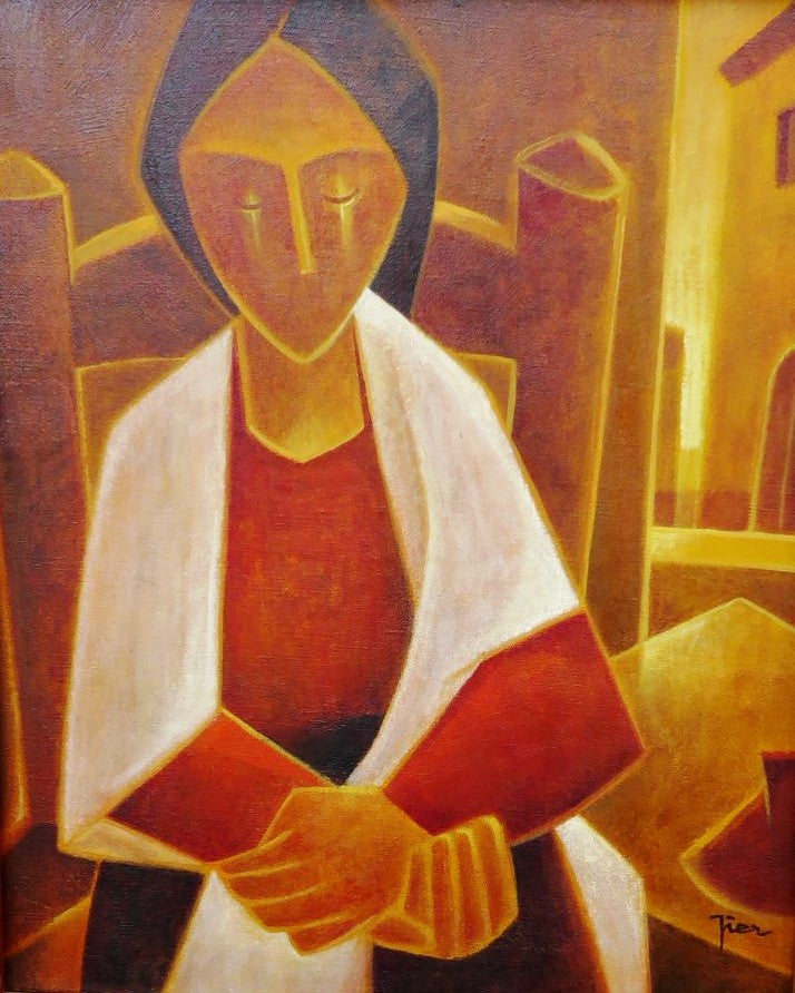 Pierre LABADIE dit PIER - Femme au châle (Œuvre originale)